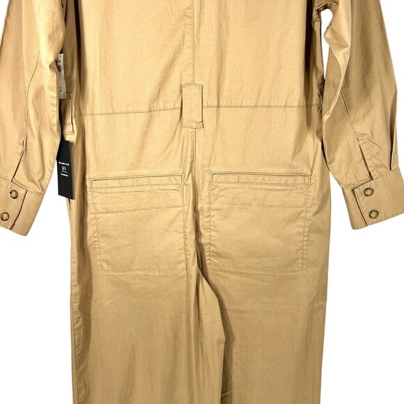 Abercrombie & Fitch x N. Benefield Wide-Leg Coverall Jumpsuit Sz XS Tan *Read* - Picture 9 of 12
